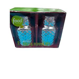 Food Network Holiday Salt & Pepper Shakers Silver Owls NEW in Box